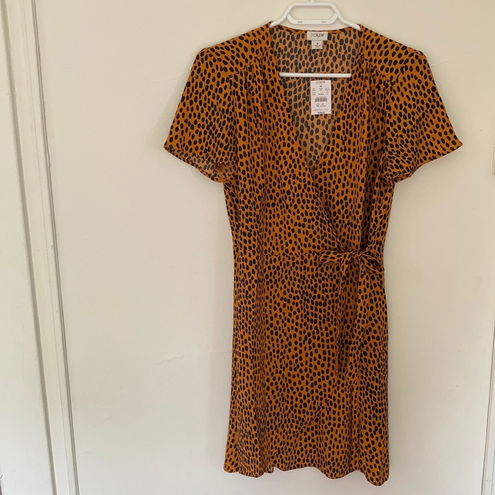 J Crew NWT Animal Print Wrap Dress